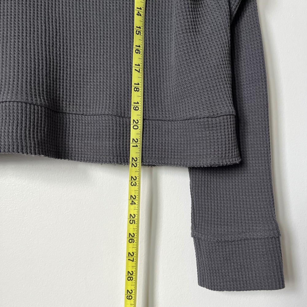 Z by Zella Reset 1/2 Zip Waffle Knit‎ Pullover Womens Medium Gray - Picture 7 of 10